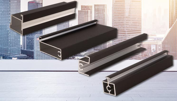 Aluminum alloy sliding door profiles, 5mm glass sliding door frames, borderless 
